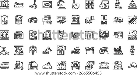 Industry icons High-Quality Vector Icons Collection with Editable Stroke. Ideal for Professional and Creative Projects