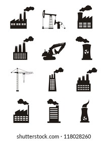 industry icons over white background. vector illustration