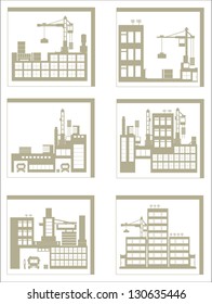 industry icons over white background. vector illustration