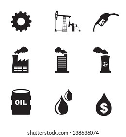 Industry icons over white background vector illustration