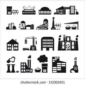 industry icons over white background. vector illustration