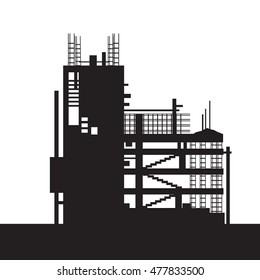 industry icons over white background