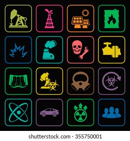 Industry icons set. 