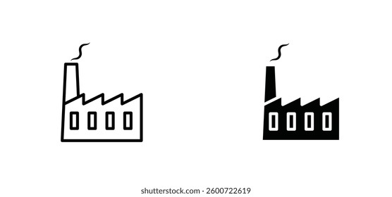 Industry icons set for apps and web ui designs. simple isolated graphics.