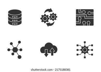 Industry icons set . Industry pack symbol vector elements for infographic web