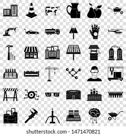 Industry icons set. Simple style of 36 industry vector icons for web for any design