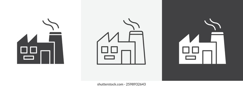 Industry icons in Thin line black color. flat simple vector symbols illustration.