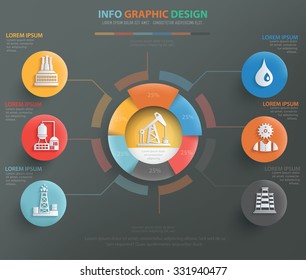 Industry Info Graphic Design, Clean Vector