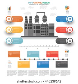 Industry info graphic design on white background,vector