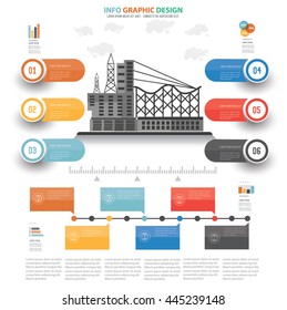 Industry info graphic design on white background,vector