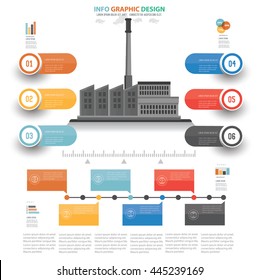 Industry info graphic design on white background,vector