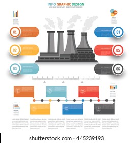 Industry info graphic design on white background,vector