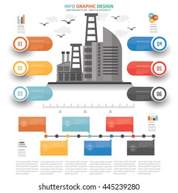 Industry info graphic design on white background,vector