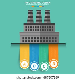 Industry info graphic design, vector