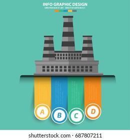 Industry info graphic design, vector