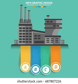 Industry info graphic design, vector