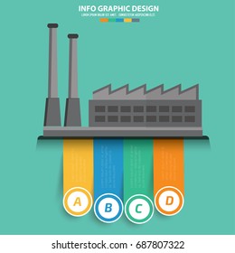 Industry info graphic design, vector