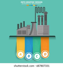 Industry info graphic design, vector