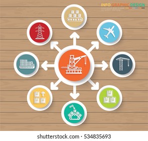 Industry info graphic design,clean vector