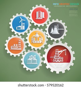 Industry info graphic design,clean vector