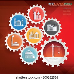 Industry info graphic design,clean vector