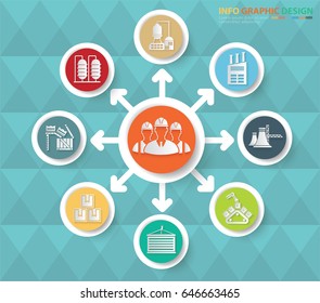 Industry info graphic design,clean vector