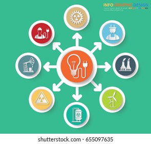 Industry info graphic design,clean vector