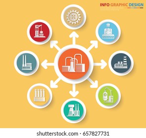 Industry info graphic design,clean vector