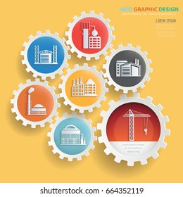 Industry info graphic design,clean vector