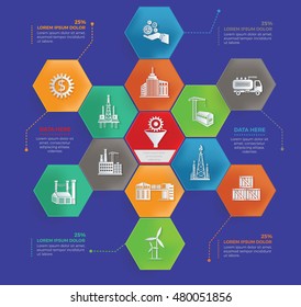 
Industry info graphic design,vector