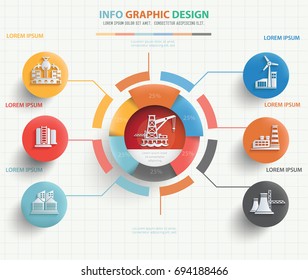 Industry info graphic design,vector