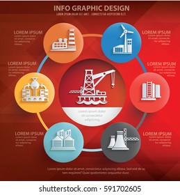 Industry info graphics design,clean vector