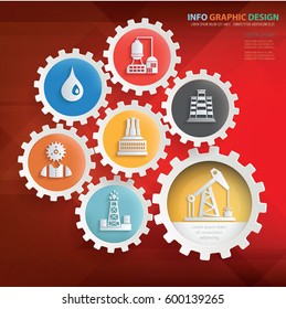 Industry info graphics design,clean vector