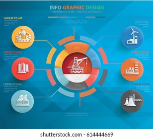 Industry info graphics design,clean vector