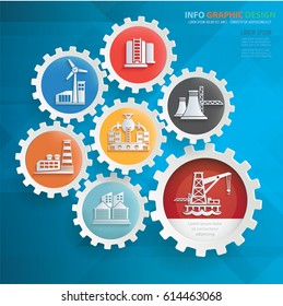 Industry info graphics design,clean vector