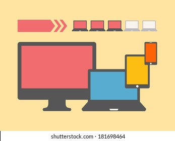 IT Industry Infographic Elements. Vector Illustration EPS 10.