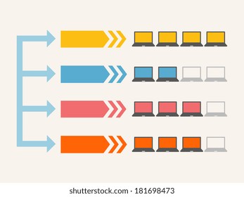IT Industry Infographic Elements. Vector Illustration EPS 10.
