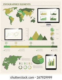 IT Industry Infographic Elements vector illustration