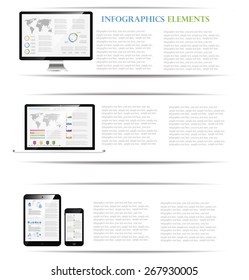 IT Industry Infographic Elements vector illustration