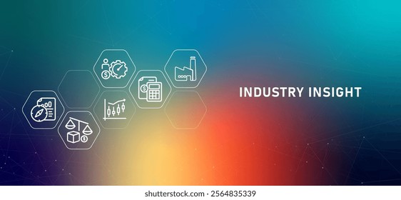 Industry Insight analysis on business competition innovation news update knowledge on specific topics gradient header design 