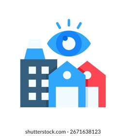 Icono de perspectivas de la industria Ilustración vectorial plana