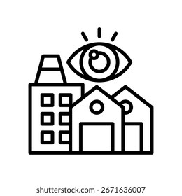 Ilustração do vetor de linha de ícone do Industry Insights