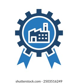 Industry Insignia icon line vector illustration