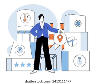 Industry iot vector illustration. Blockchain weaves secure tapestry, safeguarding secrets smart industry Cryptocurrency is heartbeat virtual economy, pulsating in veins industry 4.0