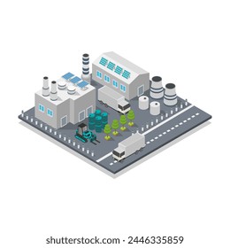 Industry isometric illustrated in vector
