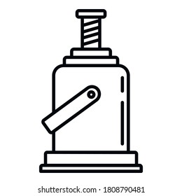 Industry jack-screw icon. Outline industry jack-screw vector icon for web design isolated on white background