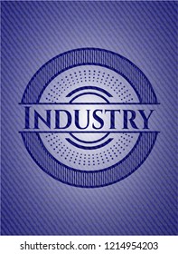 Industry jean or denim emblem or badge background