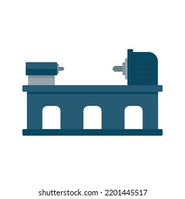 Industry lathe icon. Flat illustration of Industry lathe vector icon isolated on white background