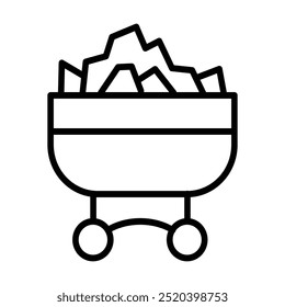 industry line icon, coal vector icon