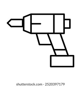 ícone de linha de setor, ícone de vetor de drill